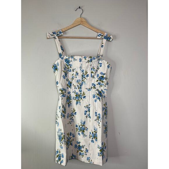 NEW Anthropologie Floral Shoulder Side Zipper Mini Dress Multi Color Size: Small - Picture 2 of 7